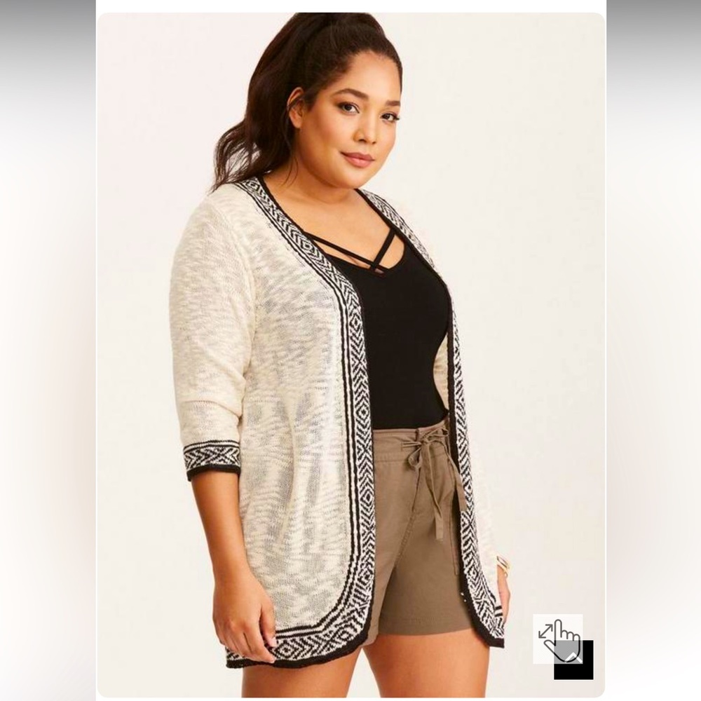 Torrid Border Pattern Cardigan - image 1